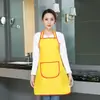 Delantal de cuello colgante impresión de logo personalizado impresión publicidad moda coreana para hombre delantal para hombre ropa de trabajo de cocina para mujer personalizado