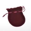 Atacado do Fabricante Em Estoque Cordão Fechamento com Cordão Pequenas Bolsas de Veludo para Joias, Podem Ser Impressas com Logo