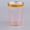 Vaso de Aviación Desechable Electrochapado de 300ML 10OZ Vaso de Agua de Plástico Duro Borde Plateado Vaso Oro Rosa Vaso para Bebidas Transfronterizo