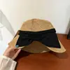 Sombrero de pescador artístico vintage con lazo para mujer, diseño de nicho para primavera/verano, sombrero tipo cubo con abertura trasera, sombrero de sol ligero y transpirable