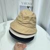Sombrero de pescador de algodón lavado simple estilo japonés para mujer primavera y verano liso casual combinable frente largo atrás corto sombrero de cuenca protección solar sombrero para el sol