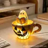 Lâmpada de banho de espuma Fantasma de produto novo transfronteiriça, xícara de chá, fantasma lendo livro, ornamento decorativo de Halloween