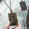 Bodhisattva Ajedrez Carvado de Madera de Águila 461 Colgante Unilateral Marca Zaki Estilo Chino Juguete de Madera de Mano para Colgar en el Cuello