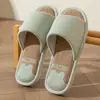 Pantuflas de Lino para Mujer Primavera y Otoño Hogar Interior Algodón y Lino Hogar Verano Pareja Silencioso Antideslizante Tela Zapatillas de Madera para Hombre