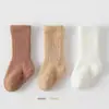 Meias de Bebê Outono e Inverno Engrossadas Inverno Cor Pura Outono e Inverno Bebê Anticongelante Quente Forradas com Lã Crianças Recém-Nascidos Meia-Calça