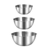 Tazón de Acero Inoxidable Transfronterizo para Ensalada, Tazón para Batir Huevos, Tazón Estilo Japonés 304 con Escala, Tazón para Hornear y Mezclar Masa, Tazón Dorado para Cocinar, Tazón para Mezclar
