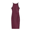 Vestido Colete Sem Manga de Temperamento Feminino Verão Novo para o Trabalho Estilo Coreano Cintura Marcada Emagrecedor Saia Longa/Curta Gentil