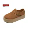 Sandálias Birkenstock Originais de Couro~Sola Grossa para Mulheres 2026 Novo Modelo de Verão Cobertura Total Aumenta Altura Birkenstock Flats Tamanho Grande Calçados Femininos 41 a 43