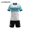 Uniformes de Fútbol Personalizados para Suministro Transfronterizo, Cuello en V Estampado Completo Versión Jugador, Conjunto de Camiseta de Fútbol Personalizado de Secado Rápido al por Mayor