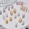 Paquete de 18k chapado en oro color plata cuentas de barril de circón cuentas espaciadoras material para pulsera collar con cuentas DIY accesorios de joyería