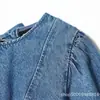 Comércio Exterior Transfronteiriço Roupas Femininas 2026 Novo Estilo Europeu e Americano Moda Elegante Barra Flare Vestido Jeans 1322227