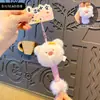 Baimao Original Capivara Panda Retrátil Fofo Animal de Estimação Chaveiro Pingente Brinquedo de Pelúcia Boneca Mochila Chaveiro