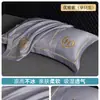 Funda de almohada de seda helada refrescante lavable Juego de dos fundas de almohada bordadas de verano Funda de almohada individual lavable a máquina 48X74Cm