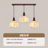 Nuevo Lámpara Colgante para Comedor Tres Cabezas Simple Mesa de Comedor Sala de Estar Celebridad de Internet Dormitorio Mesita de Noche Lámpara Colgante Pequeña Lámpara Creativa para Barra de Bar Arte de Madera y Hierro