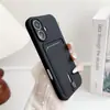 Capa Simples de Cor Sólida para Celular para iPhone16promax Porta-Cartões Resistente a Quedas Apple 14 Cartão 13 Capa de Comércio Exterior 11