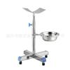 Soporte de pie médico de acero inoxidable con lavabo con placa curva, soporte de cambio de apósito de limpieza telescópico de hospital engrosado, soporte de mano con trípode