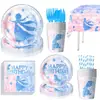 Amazon Nuevo Suministros para Fiesta Temática Hielo y Nieve Vajilla de Cumpleaños Decoración de Fiesta Suministros para Arreglo de Fiesta