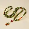 Pulsera de Sándalo Verde, Pulsera de Madera de Sándalo Natural, Artículo Cultural con Múltiples Cuentas, Regalo para Atracciones Turísticas, Mayoreo