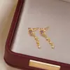 Aretes de Flor Incrustados de Diamantes, Lujo de Nicho, Aretes Dulces y de Gama Alta con Circonita, Aretes Personalizados de Temperamento para Mujer