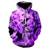 Sudadera Serie Ninja Tendencia de Animación Impresión Digital 3D Traje de Béisbol Manga Larga Dibujos Animados Sudadera para Hombre