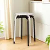 Fabricante de Taburetes Apilables, Taburetes de Metal, Sillas de Comedor Simples Engrosadas para el Hogar, Sillas Redondas Comerciales para Adultos, Taburetes Redondos, Sillas
