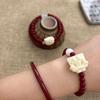 Pulsera de cuentas de Campanita de dinero pulsera de cinabrio dedo suave femenino dulce lindo pulsera de cuentas de la suerte