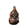 Calabaza Preciosa y Valiosa con Forma de Dragón Colgante de Madera Tallado a Mano con Múltiples Bendiciones, Adecuado para Llevar y Jugar