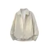 Sudadera ACU para hombre, de dos piezas falsas a rayas con cuello camisero, nuevo producto Otoño/Invierno 2026, sudadera de media cremallera moderna y holgada para hombre