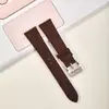 Correa de Reloj Nueva Vintage de Cuero Genuino con Cuentas de Aceite y Costuras a Juego, 18-24 mm Correa de Reloj Hecha a Mano para Ventas Transfronterizas