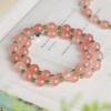 Pulsera de Ágata Roja del Sur Flotante Natural con Cuentas de Jaspe para Mujer, Pulsera de Cristal con Cuentas, Estilo de Moda