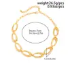 Collar Colgante Circular Hueco Multicapa Exagerado de Joyería Transfronteriza Europea y Americana Cadena Sencilla para la Clavícula con Empalme en Forma de O