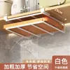 Popular rack de armazenamento suspenso para cozinha que economiza espaço sob o armário, suporte para tábua de corte e tampa de panela, rack de armazenamento para fundo de armário sem furar
