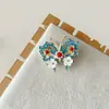 Nueva Serie de Horquillas Azules Esmaltadas Estilo Chino con Patrón de Nubes Antiguas y Borlas, Pinza Lateral, Accesorio para el Cabello de Estilo Tradicional Chino, Pinza de Pato, Pinza para Flequillo