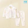 Invierno Bebé Bebé Cálido Engrosado Ropa de Bebé Algodón de Colores Manga Larga Infantil Cintura Alta Protección de Vientre Traje de Ropa Interior de Algodón