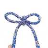 Grampo de Cabelo Laço Amarrado Transfronteiriço Luxo Super Brilhante Full Diamond Cordão de Laço Broche