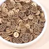 Botones Naturales de Coco en Stock del Fabricante al por Mayor, Patrón Irregular de Dos Agujeros y Cuatro Agujeros Botones Decorativos de Concha de Coco para Manualidades Accesorios de Ropa