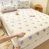 Colcha de felpa de conejo de invierno de una sola pieza, gruesa, de terciopelo coral leche, funda protectora para colchón, sábana con forro polar, colcha de tres piezas