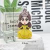 Llavero Colgante Princesa Congelada Elsa PVC Pegamento Suave Dibujos Animados Blancanieves Mochila Escolar Colgante Pequeño Gashapon