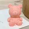 Llavero de resina de oso de la suerte de dibujos animados original para mujer, lindo, creativo, exquisito, para llave de coche, colgante de bolso, venta al por mayor