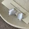 Pendientes de Plata de Ley S925 Flor Cepillada para Mujer, Diseño de Nicho con un Toque de Alta Gama, Estilo Ins Minimalista