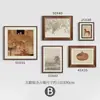 Conjunto de arte de parede para sala de estar estilo francês vintage, hall de entrada de luxo, sala de jantar, pintura decorativa para aparador, mural para quarto modelo de hotel