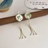 Aretes de Borla de Bambú, Sensación de Lujo Ligero y Alta Gama, Aretes de Estilo Chino Nuevo, Estilo Popular Nuevo 2025, Aretes Nicho de Estilo Nacional para Mujer