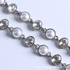 Em estoque atacado de metal de diamante pérola cadeia de garra de girassol mão-costurado cadeia de diamante de roupas DIY cadeia decorativa