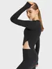 Dq220 Top de Yoga Floral con Descuento y Almohadillas en el Pecho, Ajuste Ceñido de Manga Larga, Ropa Deportiva Casual y Amigable con la Piel