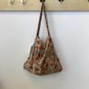 Bolsa de lona de flores de gran capacidad estilo japonés Corea del Sur blogger ins mismo estilo un hombro cruzado estudiante todo-combinable bolsa de compras femenina