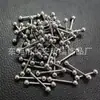 Haste Reta de Titânio F136 com Rosca Interna, Bola para Lábio/Orelha, Haste Reta de Titânio G23, Haste de Liga de Titânio para Joias, Haste de Orelha