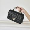 Bolso de Mujer Nuevo Cuero Genuino Capa Superior Piel de Vaca Estilo Chanel Cadena Bolso de Mano de Alta Gama Bolso de Hombro Bolso Cruzado Bolso para Ir al Trabajo