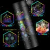 100 Piezas de Pegatinas Láser Transparentes de Compra Directa Transfronteriza, Flores Florecientes Mascota Creativo Retro Láser Journaling Pegatinas Holográficas