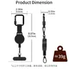 Suporte de Celular Retrátil Cordão Anti-Perda Mosquetão com Trava Patch T Cordão de Aço Inoxidável Clipe para Celular Para Caminhada ao Ar Livre Ciclismo Viagem