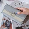 Cartera larga para mujer, directa de fábrica, 2021, nueva, con tres pliegues, multifunción, de piel sintética